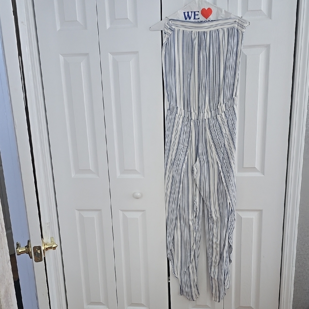 Striped Sleeveless Jumpsuit